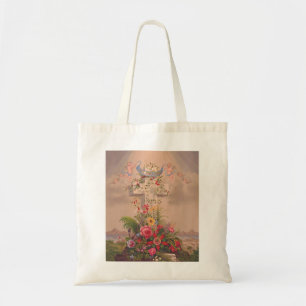 Bolso De Tela Virtudes teologales Fe, Esperanza y Caridad