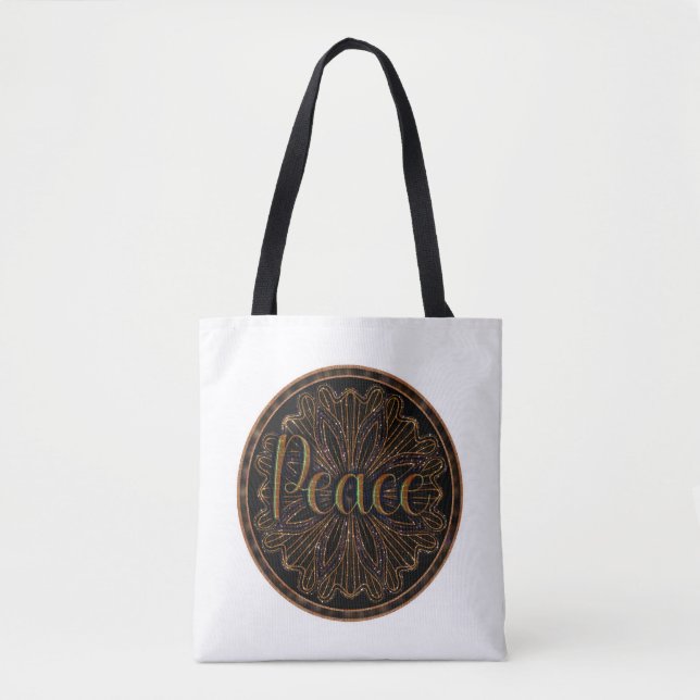 Bolso De Tela Virtue Peace Mandala (Anverso)