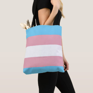 Bolso De Tela Visibilidad de la bandera del orgullo transgénero 