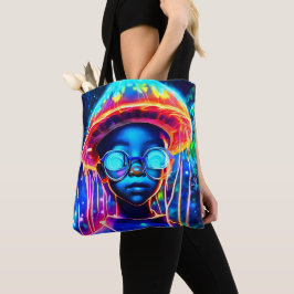 Bolso De Tela Visión de niño con medusa de neón