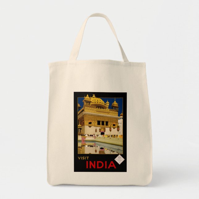 Bolso De Tela Visitar India (Frente)