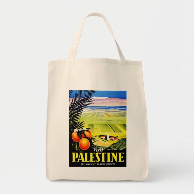 Bolso De Tela Visitar Palestina ~ Ver la belleza antigua revivid (Frente)