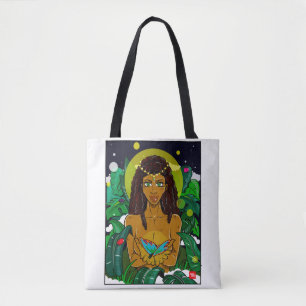 Bolso De Tela Víspera en el Tote del jardín