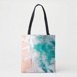 Bolso De Tela Vista aérea de las olas del océano