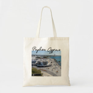 Bolso De Tela Vista de drones frente al mar de Paphos 2
