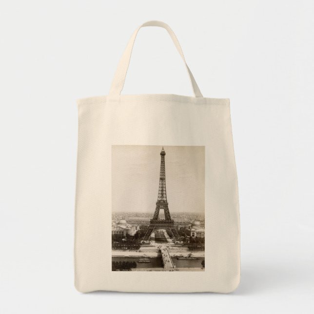 Bolso De Tela Vista de la torre Eiffel, 1900 (Frente)