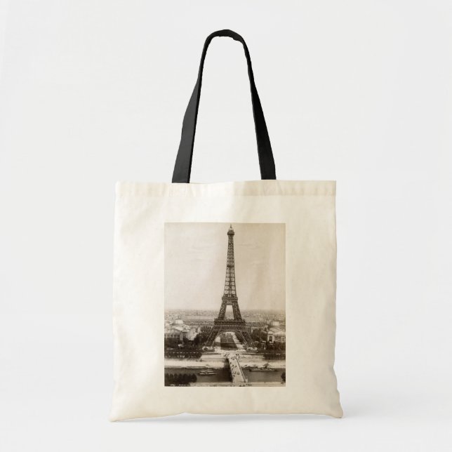 Bolso De Tela Vista de la torre Eiffel, 1900 (Frente)