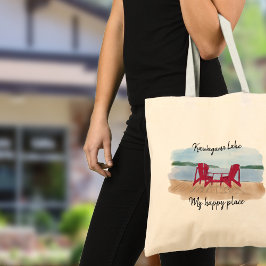 Bolso De Tela Vista de personalizado Lake "Mi lugar feliz