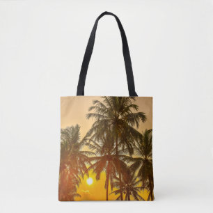 Bolso De Tela Vista de sol en playa de Sri Lanka