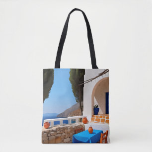 Bolso De Tela Vista de Terraza Mediterránea