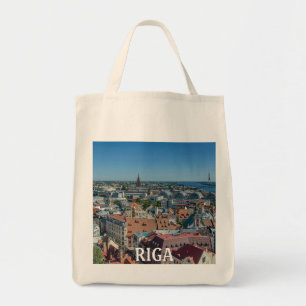 Bolso De Tela Vista del casco antiguo de Riga desde arriba
