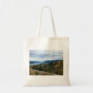 Bolso De Tela Vista del río Columbia, desfiladero del río Columb