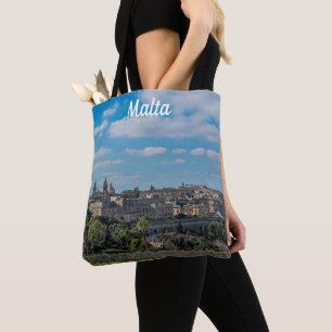 Bolso De Tela Vista panorámica del casco antiguo de La Valeta en