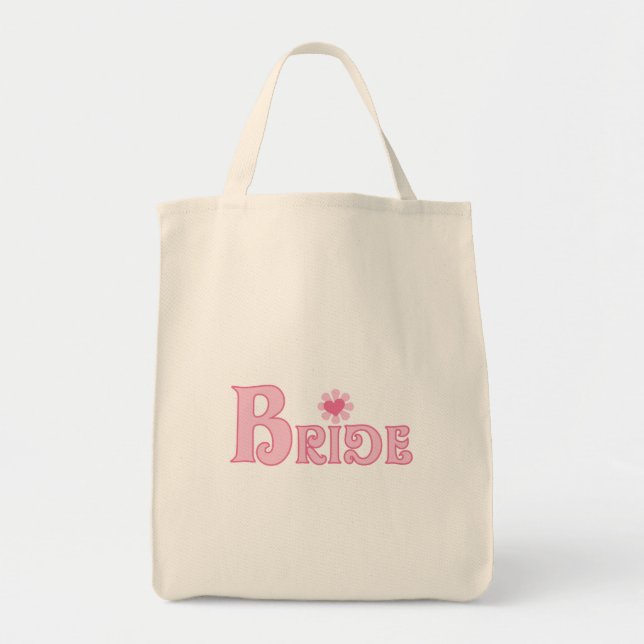 Bolso De Tela Vista para arriba a la novia (Frente)