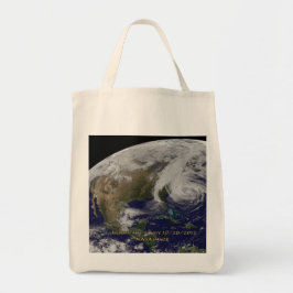 Bolso De Tela Vista satelital del huracán Sandy