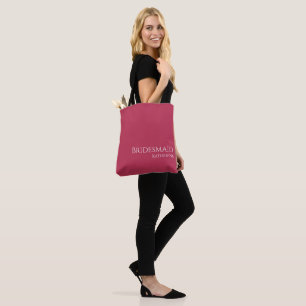 Bolso De Tela Viva Magenta y White-Novia-