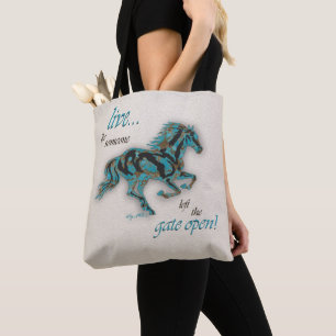 Bolso De Tela Vive Como Alguien Dejó La Puerta Abierta, Caballo