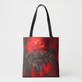 Bolso De Tela Vive Red Poppy Stamen