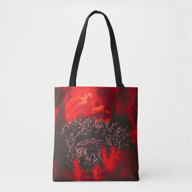 Bolso De Tela Vive Red Poppy Stamen (Anverso)