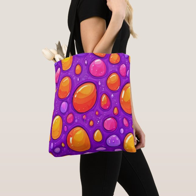 Bolso De Tela Vivid Raindrop Personalizado Art (Detalle)