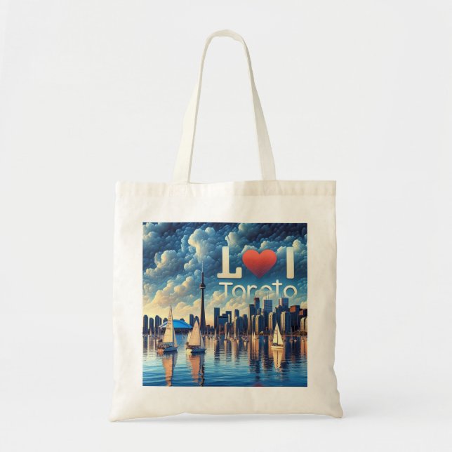 Bolso De Tela Vivid Toronto Lake Tote (Frente)