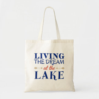 Bolso De Tela Viviendo el sueño en el lago