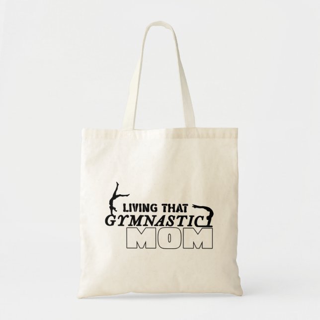 Bolso De Tela Viviendo Esa Gimnasia Mamá, La Gimnasia Ama (Frente)