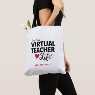 Bolso De Tela Viviendo esa vida de profesor virtual