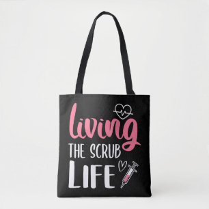Bolso De Tela Viviendo La Enfermera De La Vida De Scrub Viviendo
