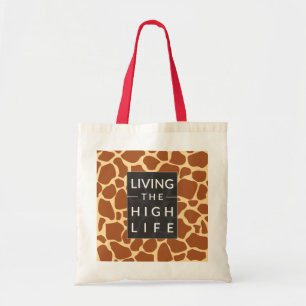 Bolso De Tela Viviendo la jaula de la jirafa de la vida alta