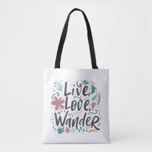 Bolso De Tela Vivir, amar, Wander - Tote de hombros