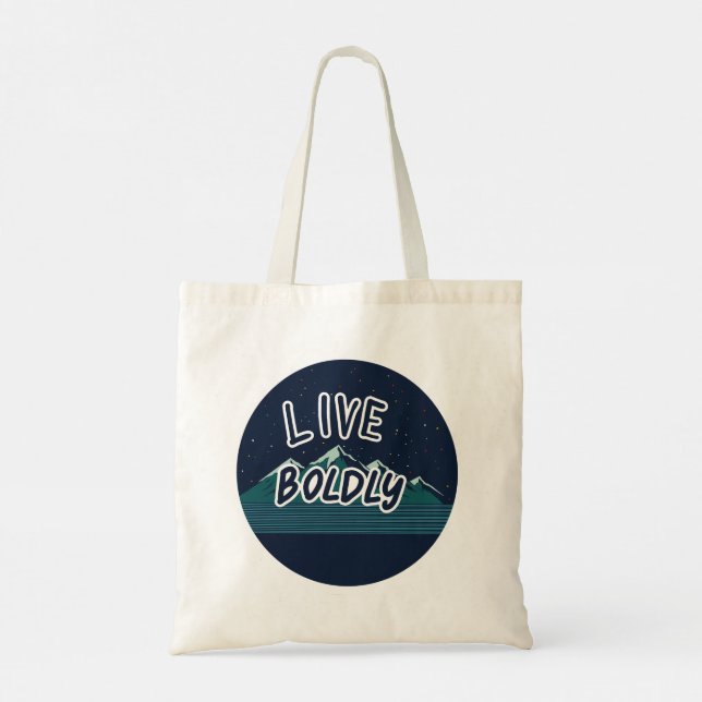 Bolso De Tela Vivir con valentía (Reverso)