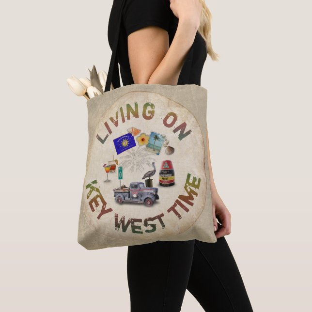 Bolso De Tela Vivir en tiempo clave oeste (Detalle)