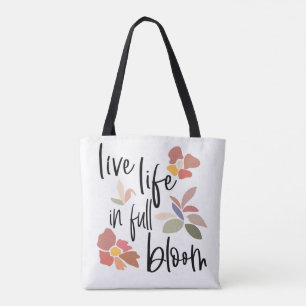 Bolso De Tela Vivir La Vida En Pleno Bloom