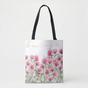 Bolso De Tela Vivir Simplemente. Bloom Willy