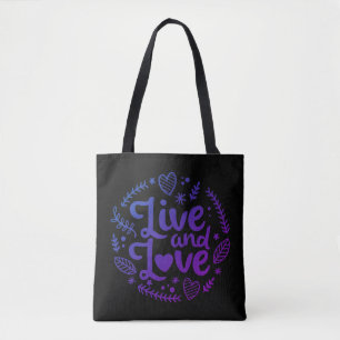Bolso De Tela Vivir y amar