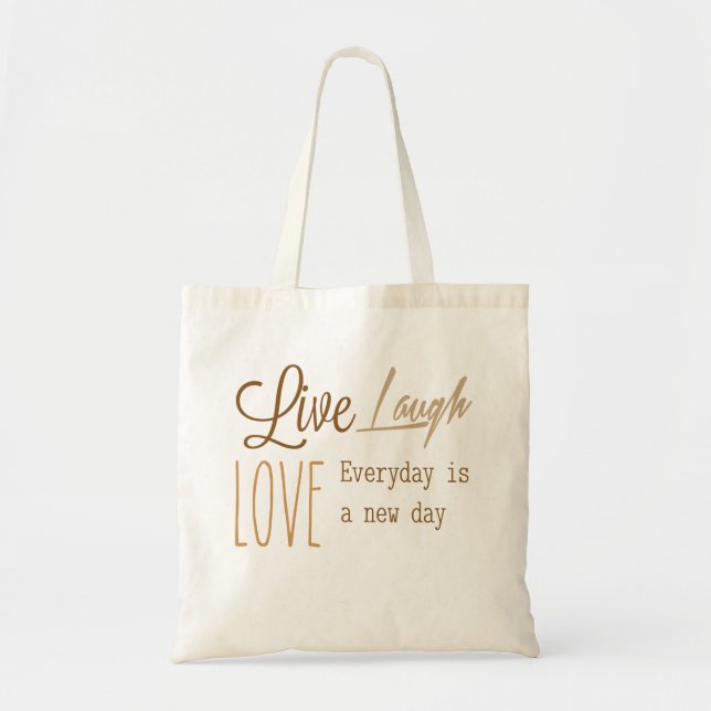 Bolso De Tela Vivo, amor, risa (Frente)