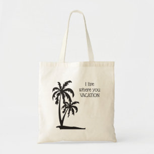 Bolso De Tela Vivo donde vives el tote de vacaciones
