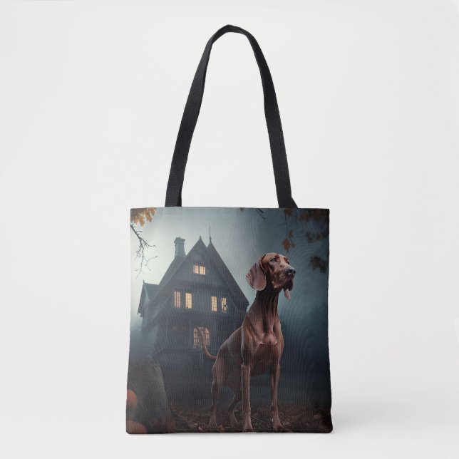 Bolso De Tela Vizsla Halloween Scary (Anverso)