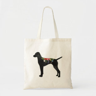 Bolso De Tela Vizsla Perro Raza Boho Foral Silhouette
