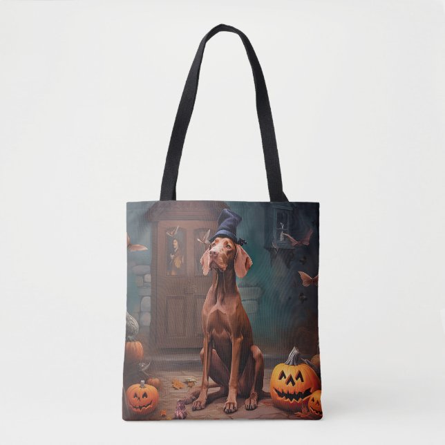 Bolso De Tela Vizsla Pumpkins Halloween Scary (Anverso)