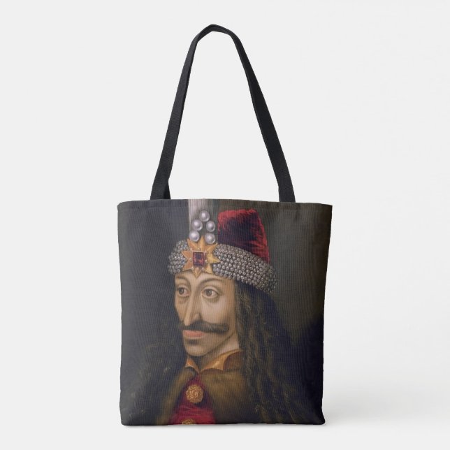 Bolso De Tela Vlad tepes Impaler Voivode retrato Dracula histori (Reverso)