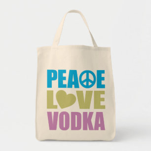 Bolso De Tela Vodka del amor de la paz