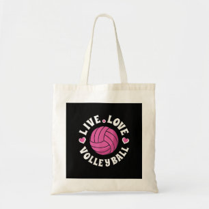 Bolso De Tela Vóleibol De Amor Vivo Para Mujeres Chicas Vóley Fa