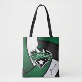 Bolso De Tela Voleibol deportivo | DIY Text - Dark Green