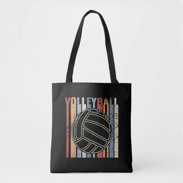 Bolso De Tela Voleibol retro vintage (Anverso)