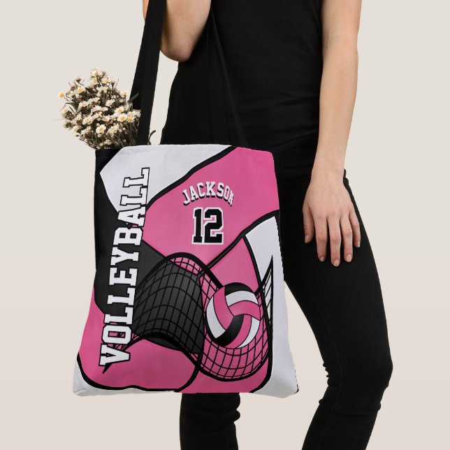 Bolso De Tela Voleibol rosa bonito (Detalle)