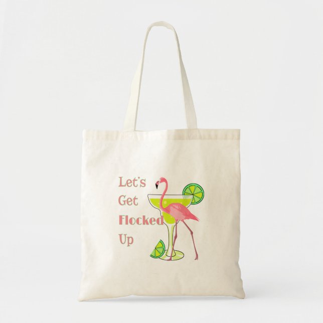 Bolso De Tela Volemos Flamingo (Frente)