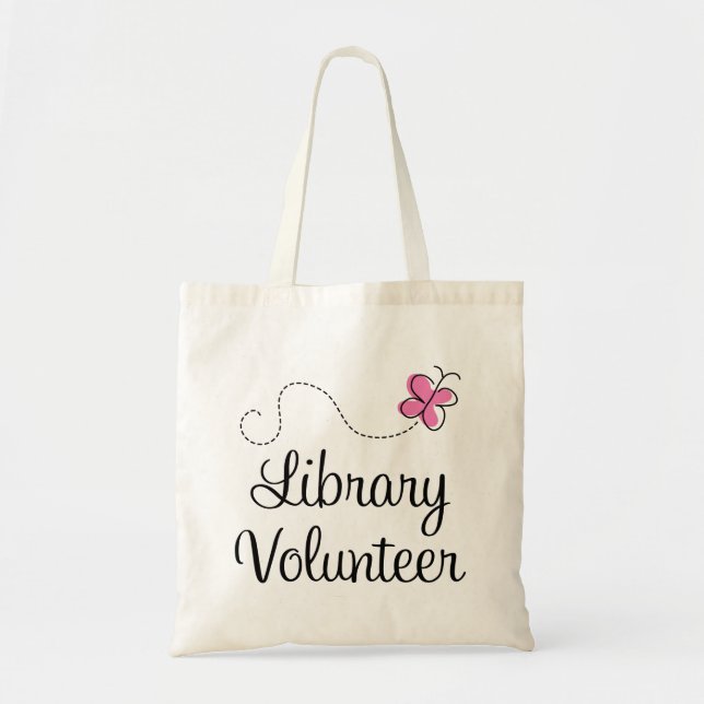 Bolso De Tela Voluntario de la biblioteca (Frente)