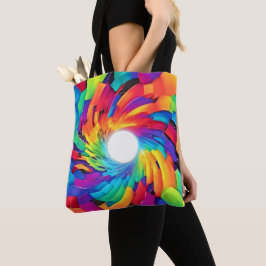 Bolso De Tela Vórtex Kaleidoscópico: un viaje colorido